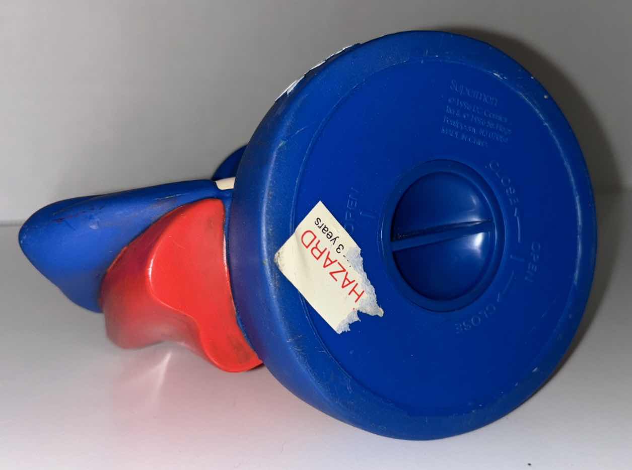 Photo 1 of 1996 DC COMICS SIX FLAG 6.5”SUPERMAN BUST/PIGGY BANK