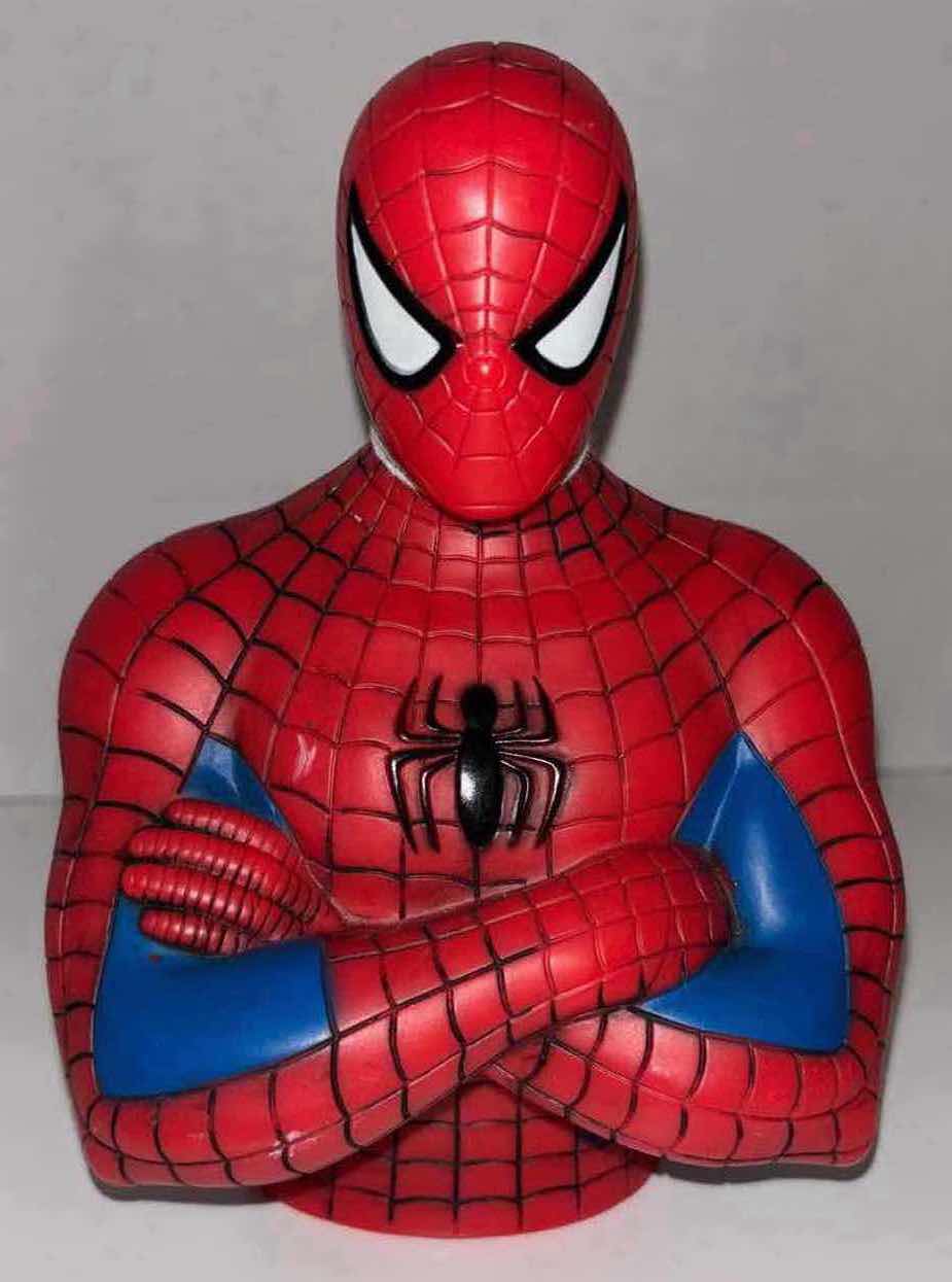 Photo 1 of MARVEL 6.5” SPIDER-MAN BUST/PIGGY BANK **NO RETURNS**