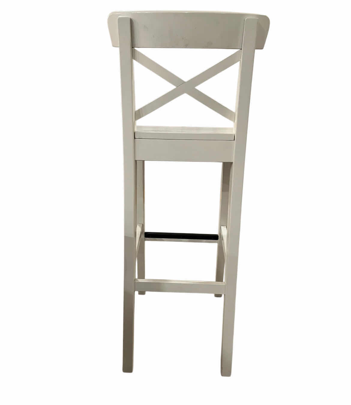 Photo 4 of IKEA INGOLF WHITE FINISH WOODEN BARSTOOL 16” X 16” H39.5”