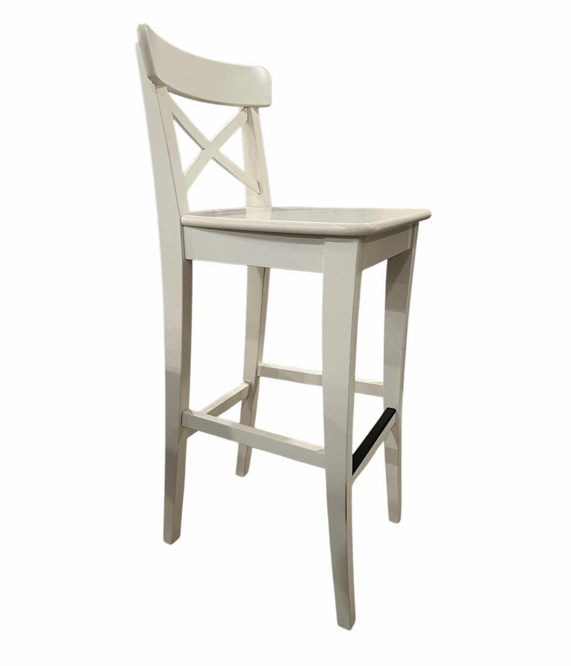 Photo 1 of IKEA INGOLF WHITE FINISH WOODEN BARSTOOL 16” X 16” H39.5”