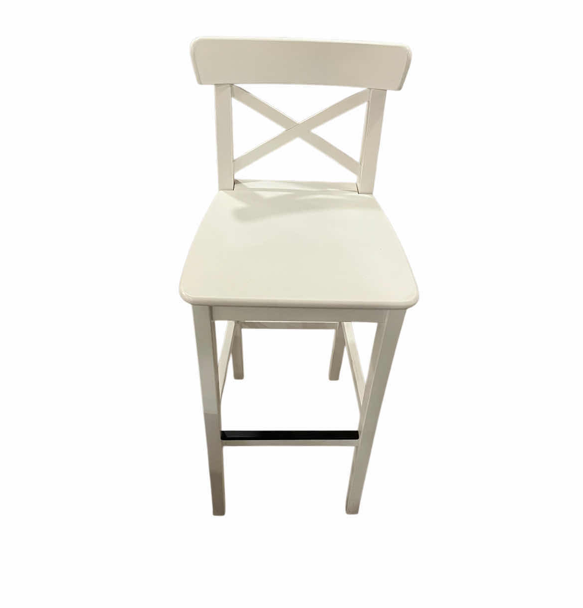 Photo 2 of IKEA INGOLF WHITE FINISH WOODEN BARSTOOL 16” X 16” H39.5”