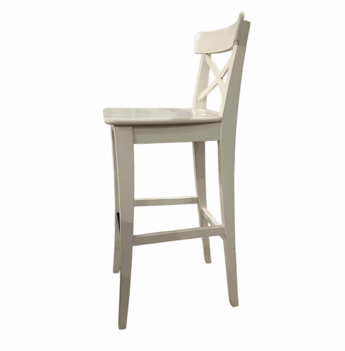 Photo 5 of IKEA INGOLF WHITE FINISH WOODEN BARSTOOL 16” X 16” H39.5”