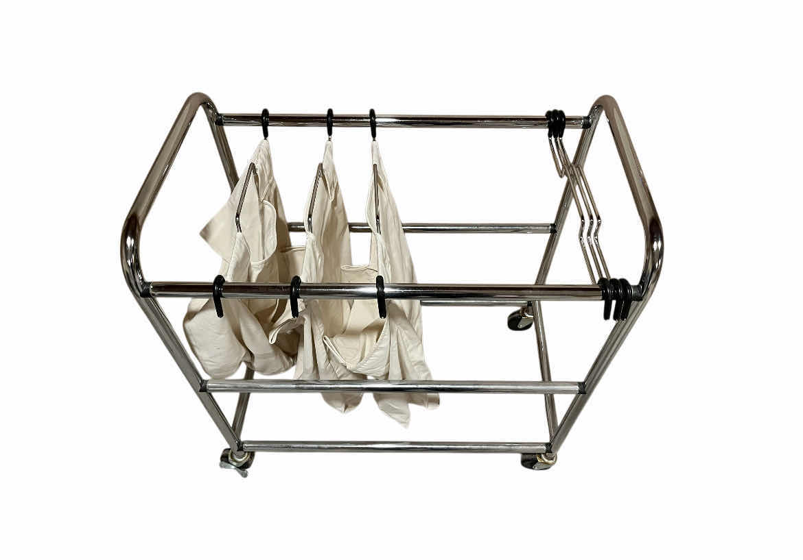 Photo 1 of HOUSEHOLD ESSENTIALS ROLLING TRIPLE BAG LAUNDRY SORTER 31” X 18” H33”