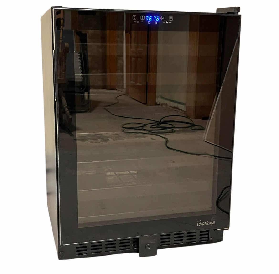 Photo 1 of NEW VINOTEMP BLACK DUAL ZONE 46 BOTTLE WINE COOLER FREESTANDING/BUILT-IN MODEL VT-46TS-2Z (READ NOTES)