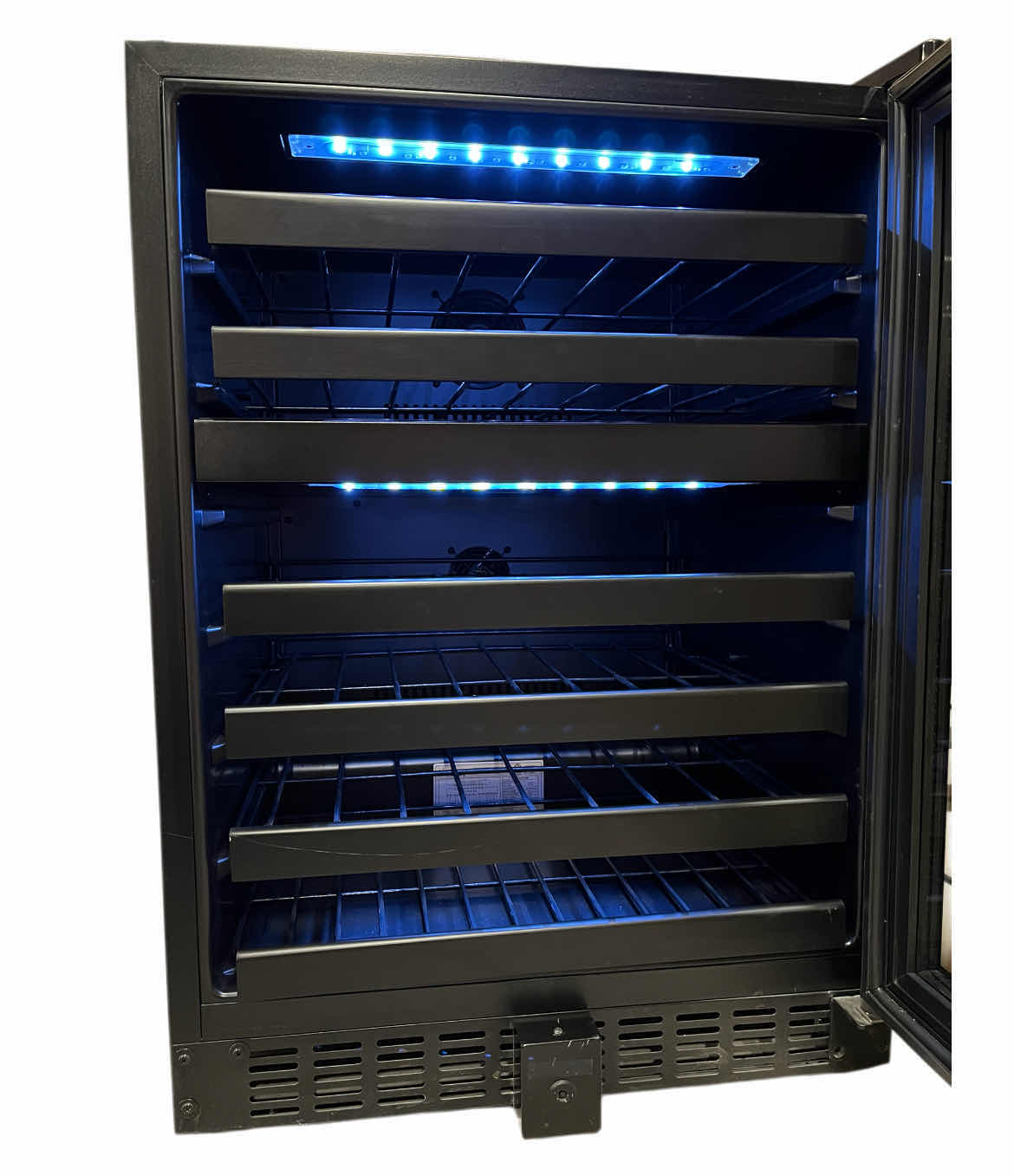 Photo 1 of NEW VINOTEMP BLACK DUAL ZONE 46 BOTTLE WINE COOLER FREESTANDING/BUILT-IN MODEL VT-46TS-2Z (READ NOTES)