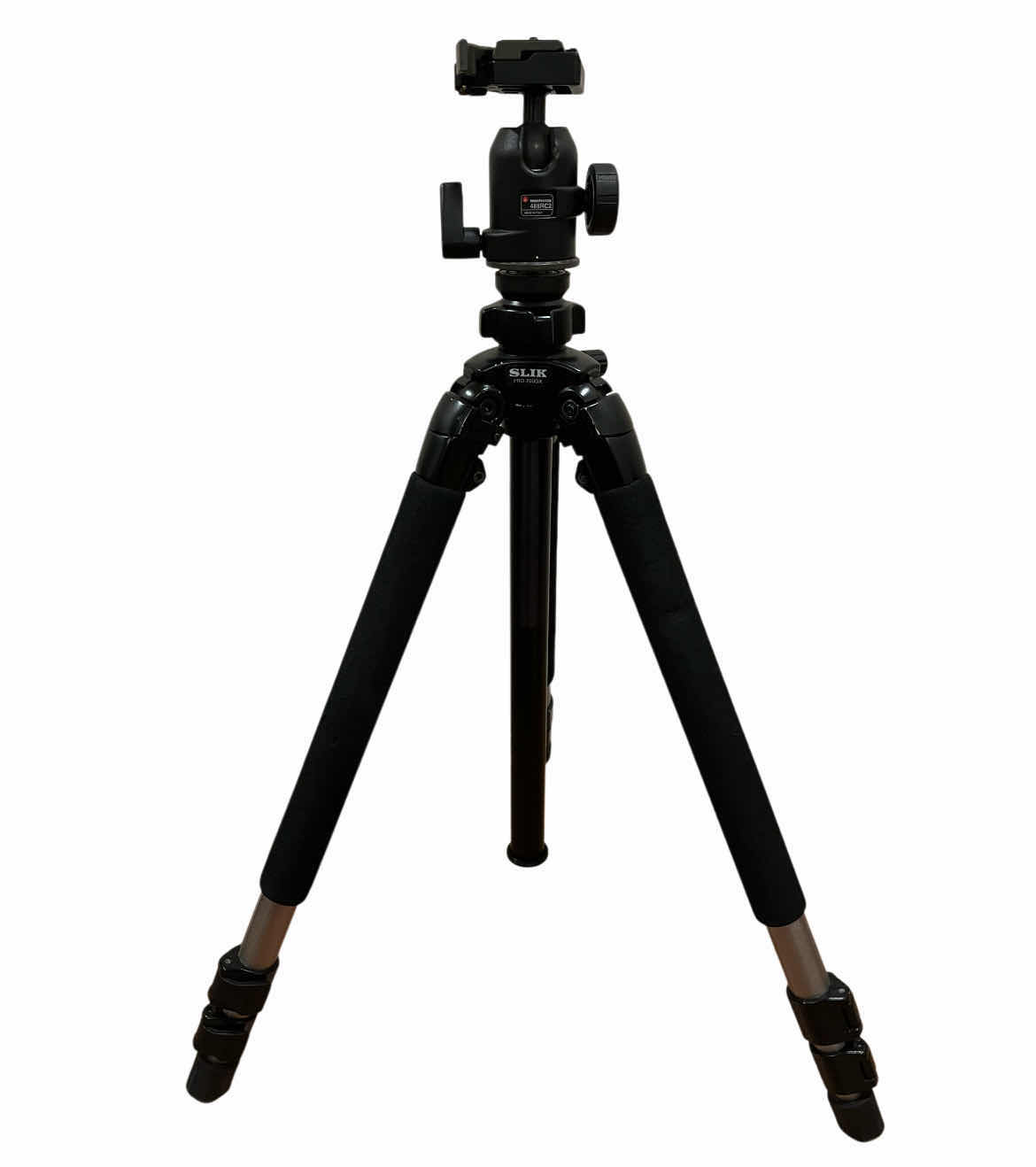 Photo 1 of SLIK PRO AMT PHOTOGRAPHY TRIPOD MODEL 700DX W MANFROTTO MIDI BALL W RAPID CONNECT 2 SYSTEM MODEL 488RC2