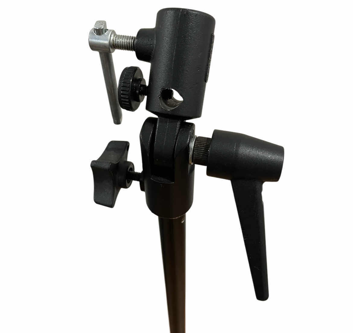 Photo 1 of PAUL C BUFF BLACK 3’ LIGHT STAND MODEL LS1100 W MANFROTTO SWIVEL UMBRELLA ADAPTER