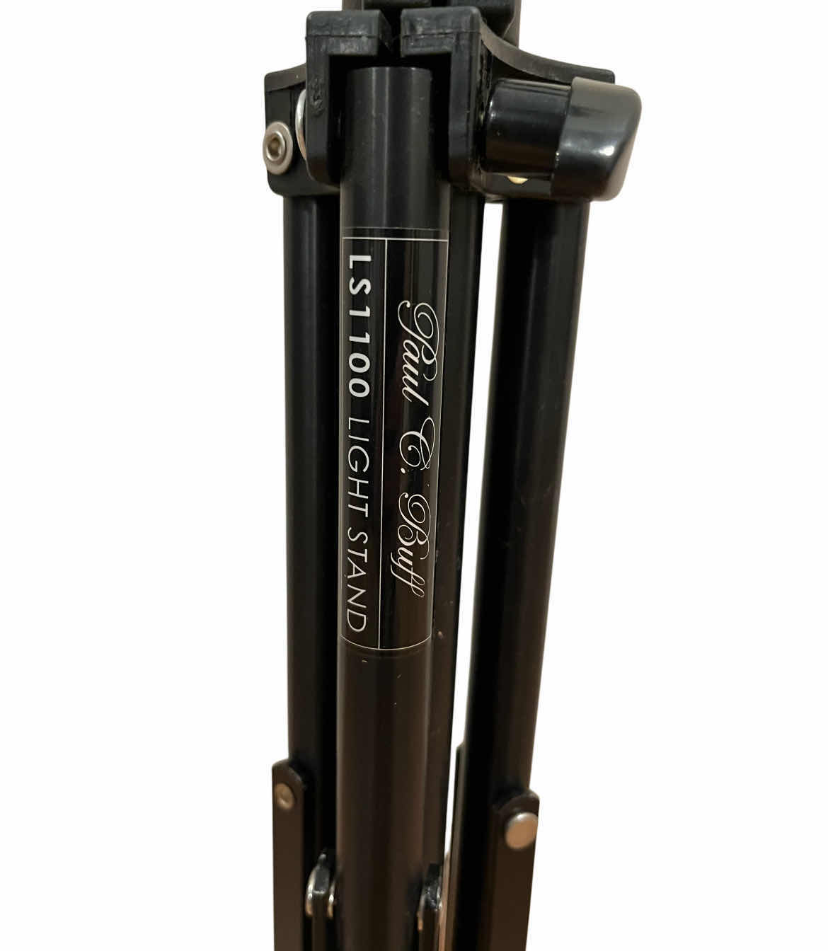 Photo 1 of PAUL C BUFF BLACK 3’ LIGHT STAND MODEL LS1100 W MANFROTTO SWIVEL UMBRELLA ADAPTER