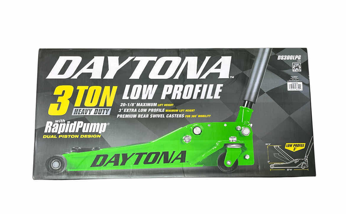 Photo 1 of DAYTONA HEAVY-DUTY DUAL PISTON RAPID PUMP 3 TON FLOOR JACK MODEL DS30OLPG