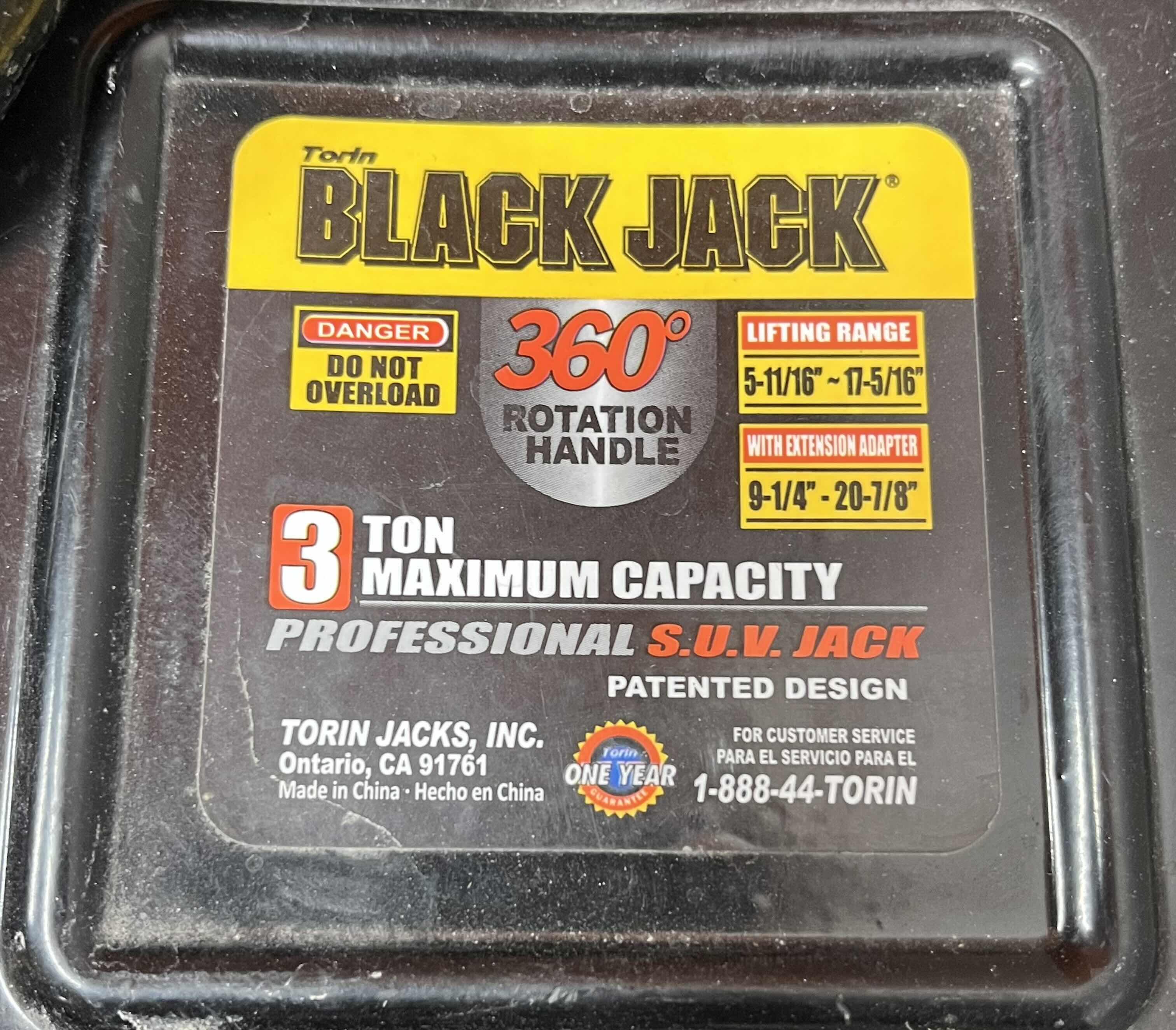 Photo 3 of TORIN BLACK JACK HEAVY-DUTY 360 ROTATION 3 TON FLOOR JACK MODEL