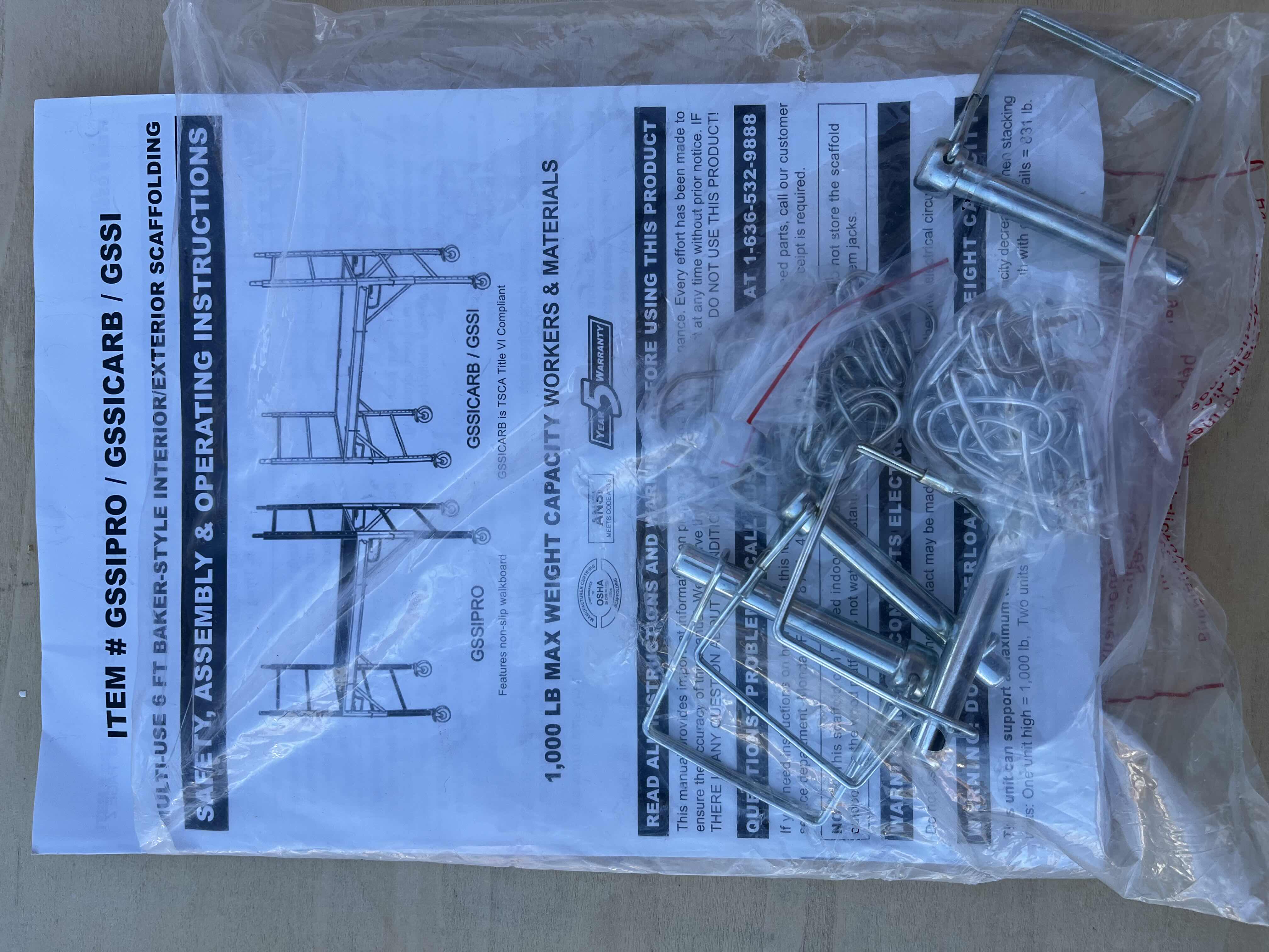 Photo 1 of PRO-SERIES MULTI-PURPOSE 1000LB CAP DRYWALL BAKER SCAFFOLDING 6’ X 6’ H2.4’