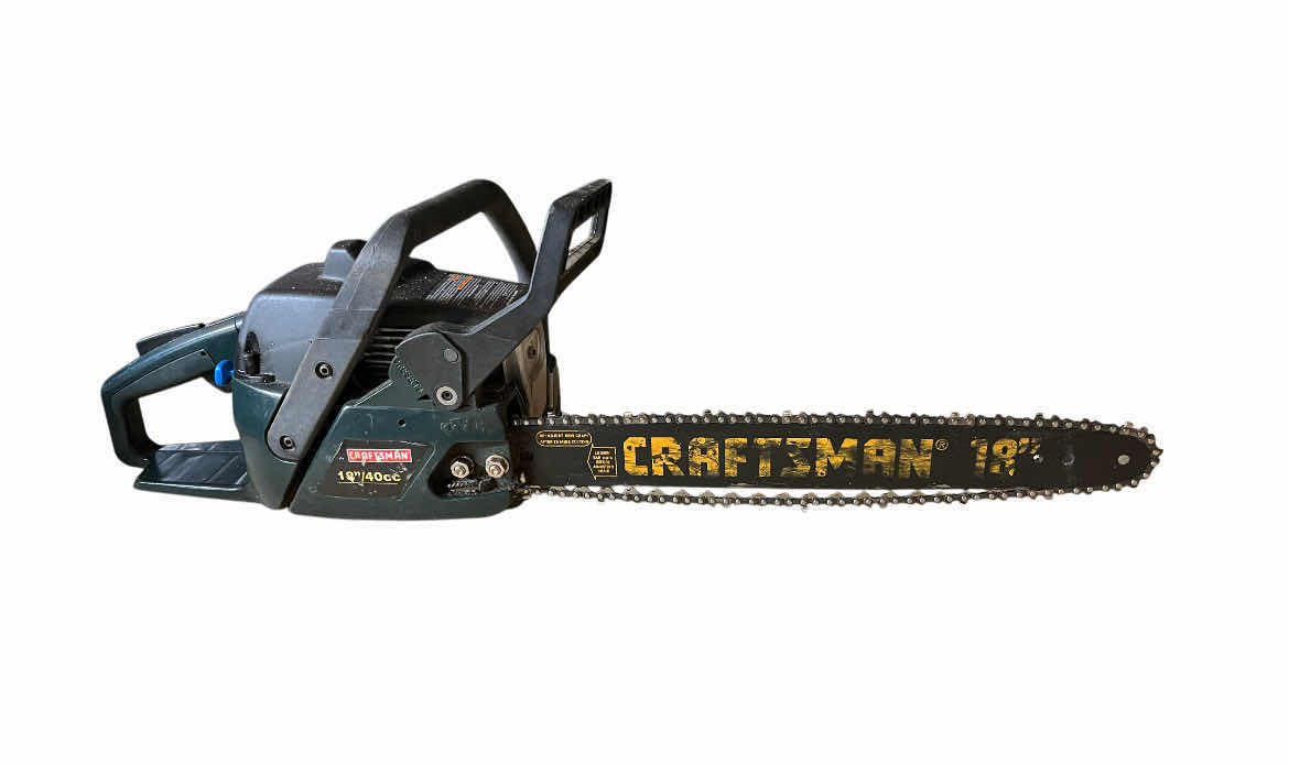 Photo 1 of CRAFTSMAN 18” 40CC 2-CYCLE GAS CHAINSAW MODEL 358.360831 W CASE