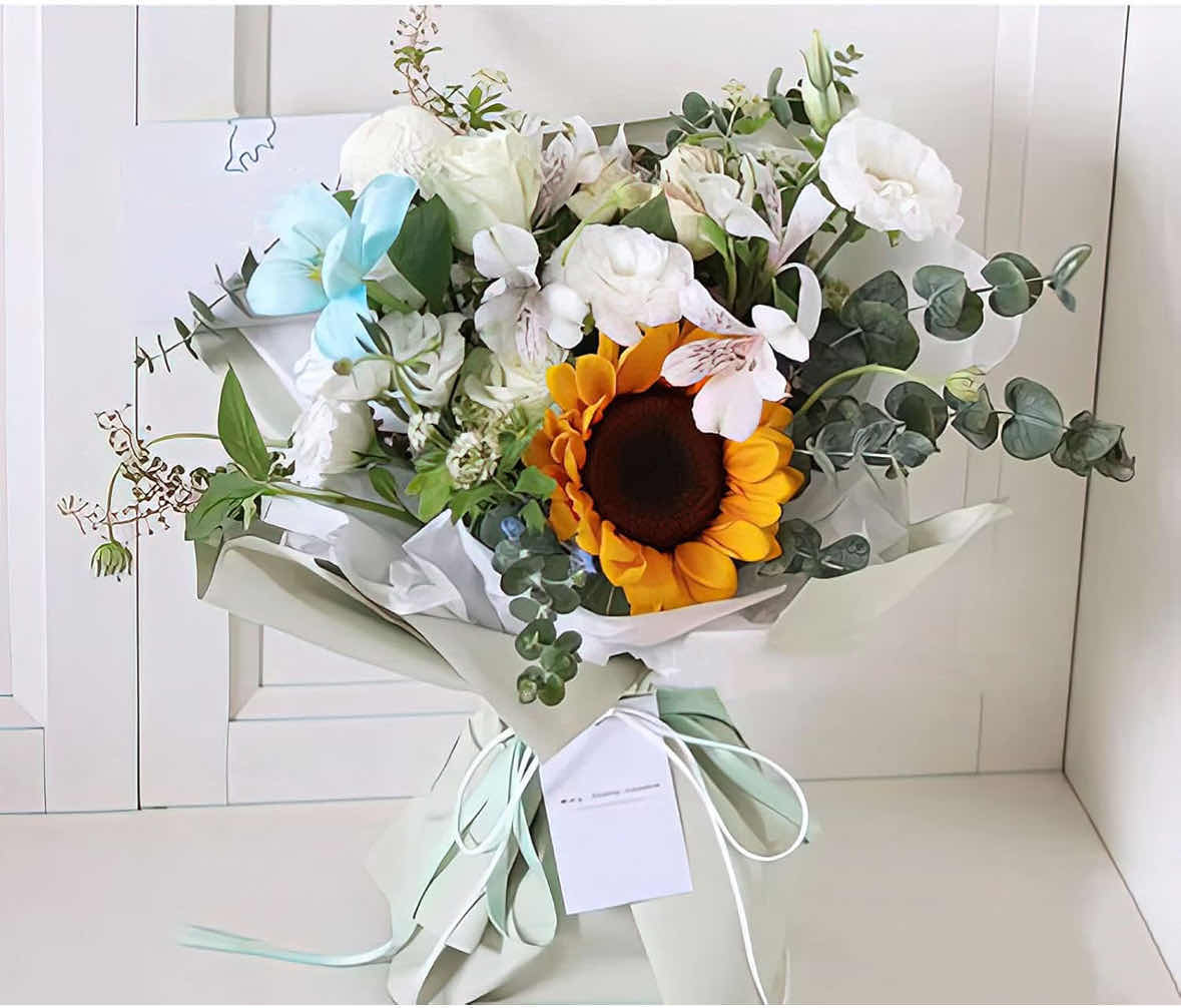 Photo 2 of KIMHOME KOREAN RETRO PACKAGING, WATERPROOF FLOWER BOUQUET WRAPPING ROLL 23.6” X 32.8’ (LIGHT BEAN GREEN)