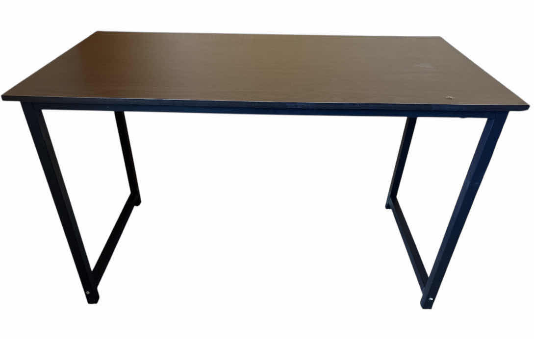 Photo 1 of 47” BLACK METAL/WOOD FINISH DESK (23.6” X 47.25” H28.75”)