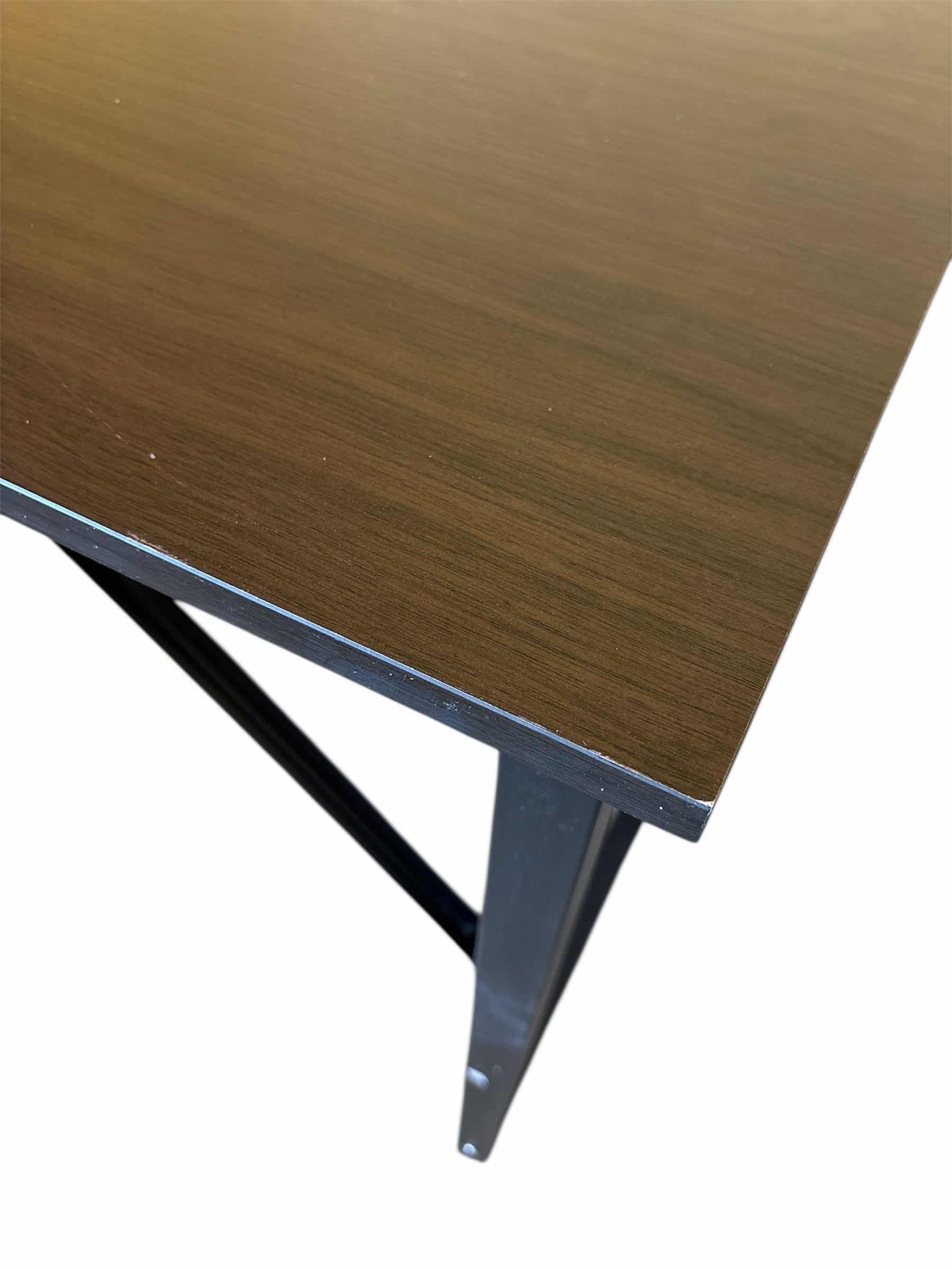 Photo 1 of 47” BLACK METAL/WOOD FINISH DESK (23.6” X 47.25” H28.75”)