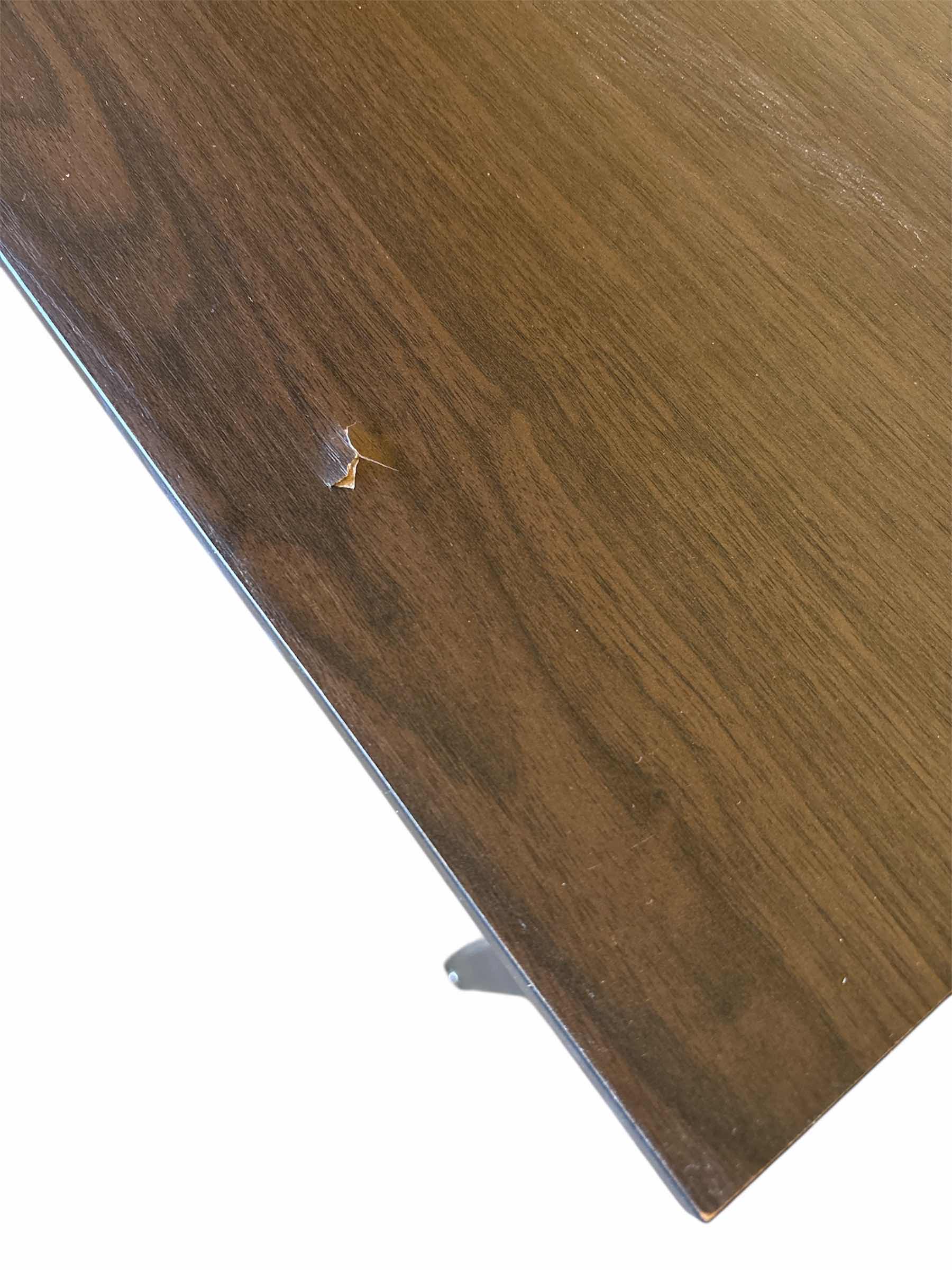 Photo 1 of 47” BLACK METAL/WOOD FINISH DESK (23.6” X 47.25” H28.75”)