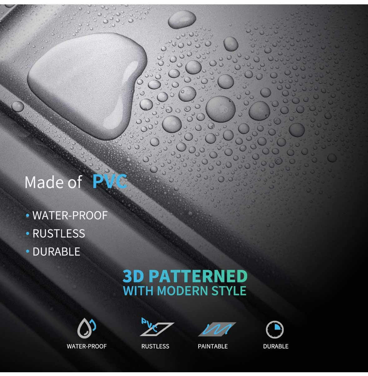 Photo 3 of NEW ART3D PVC CEILING TILES, 24” X 24”, WHITE (12-PACK)