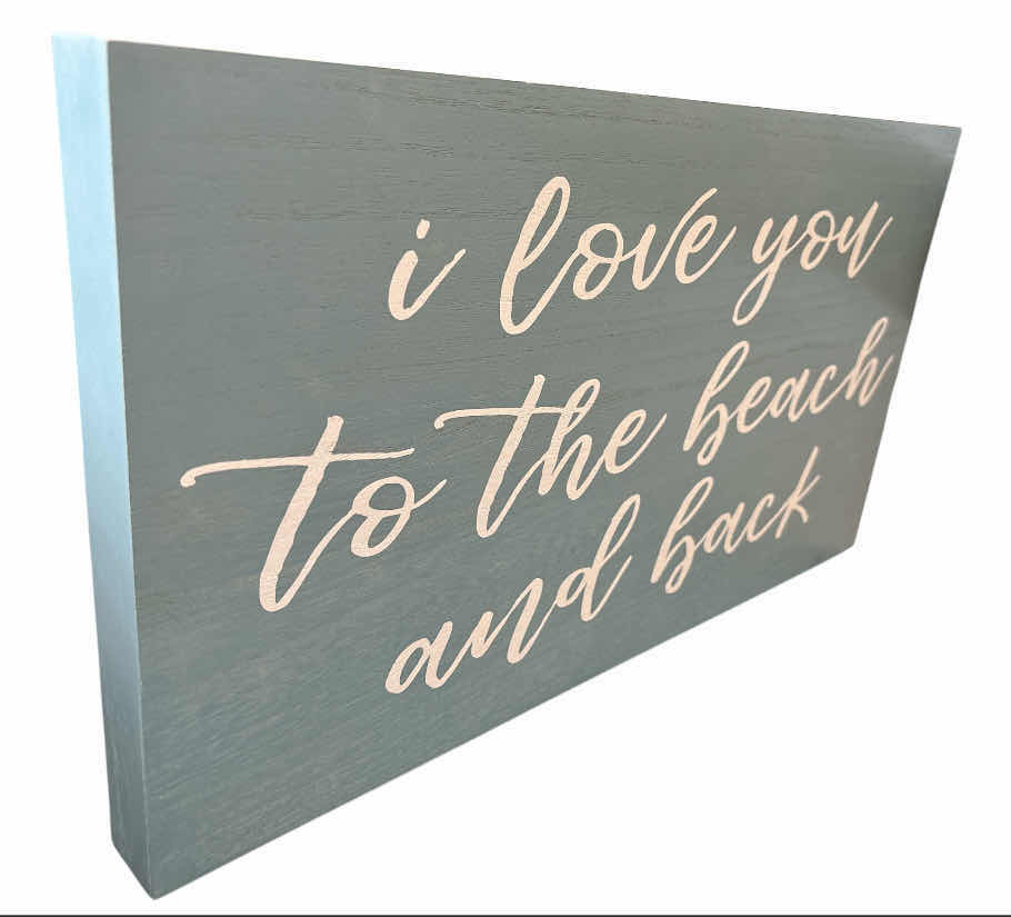 Photo 1 of ALLEN + ROTH ‘I LOVE YOU TO THE BEACH AND BACK’ BOX WALL ART, 1.25” X 10” X 18”