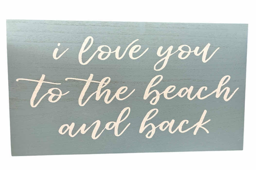 Photo 1 of ALLEN + ROTH ‘I LOVE YOU TO THE BEACH AND BACK’ BOX WALL ART, 1.25” X 10” X 18”