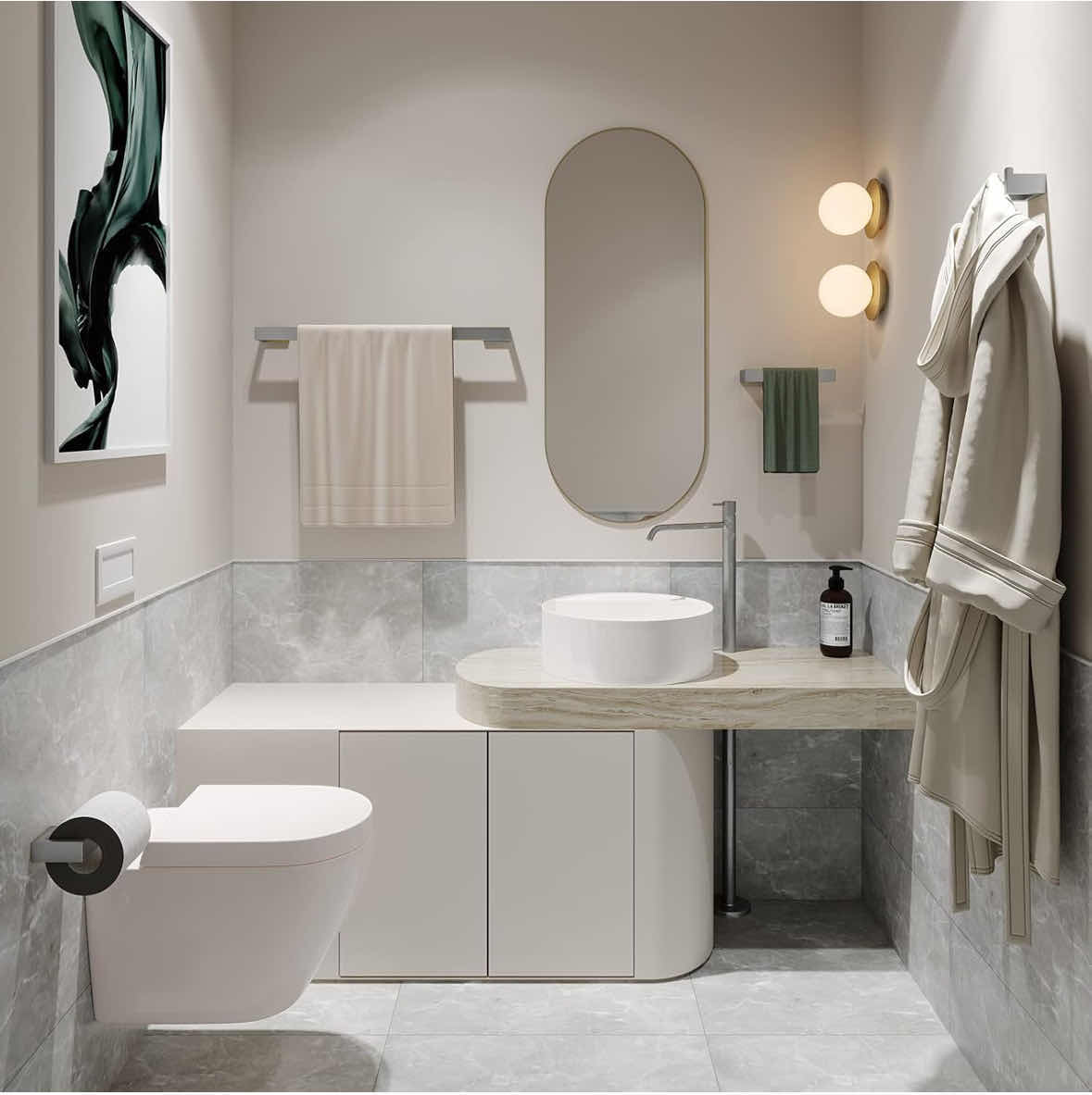 Photo 1 of NEW FAPULLY 8 PC BATHROOM ACCESSORY SET, STAINLESS STEEL BATHROOM HARDWARE SET (BRUSHED NICKEL)