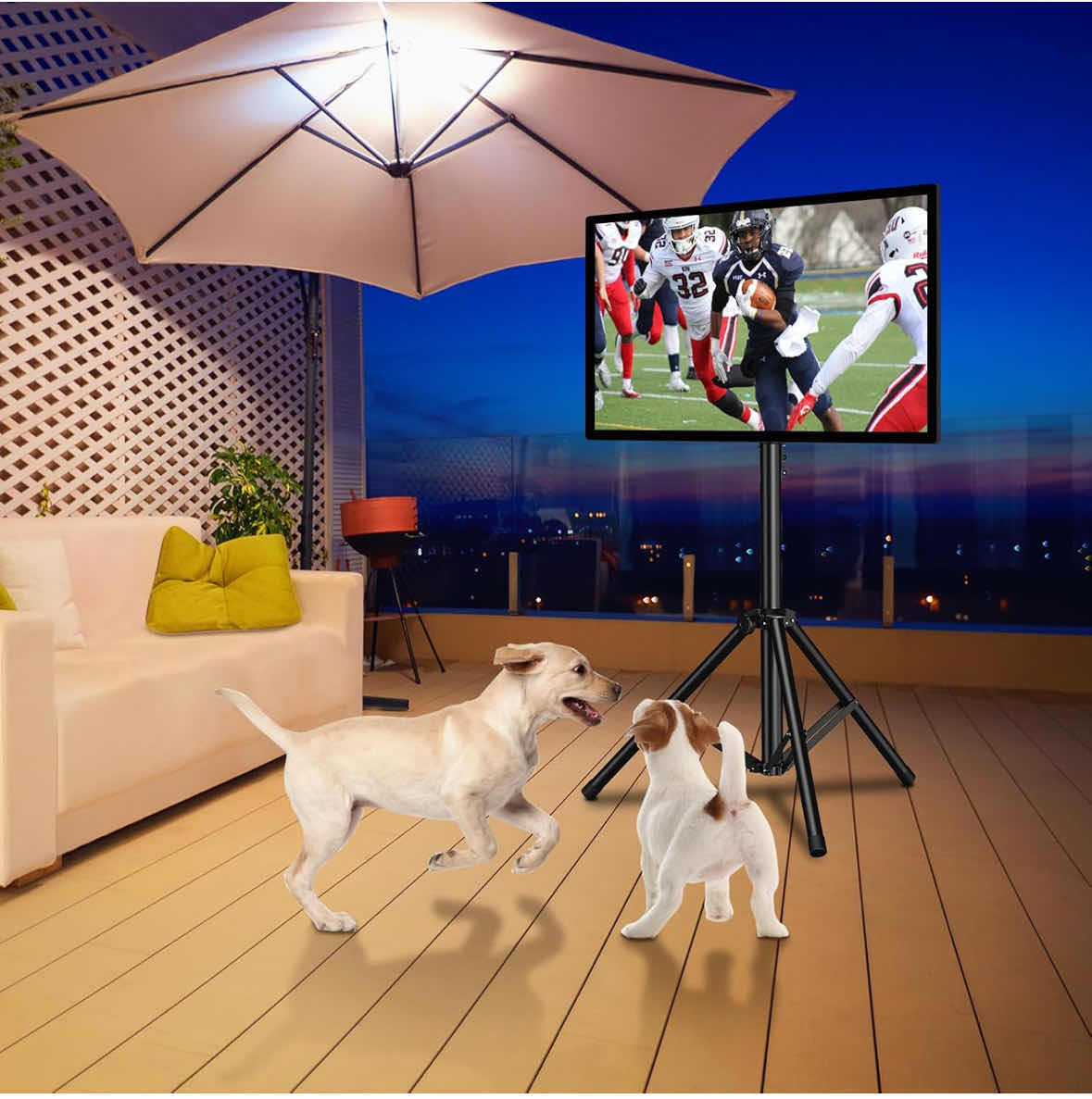 Photo 1 of NEW PERLESMITH FLOOR TV TRIPOD STAND FOR 23”-70” FLAT SCREEN TV, HEIGHT ADJUSTABLE HOLDS UP TO 88 LBS (PSTM1)