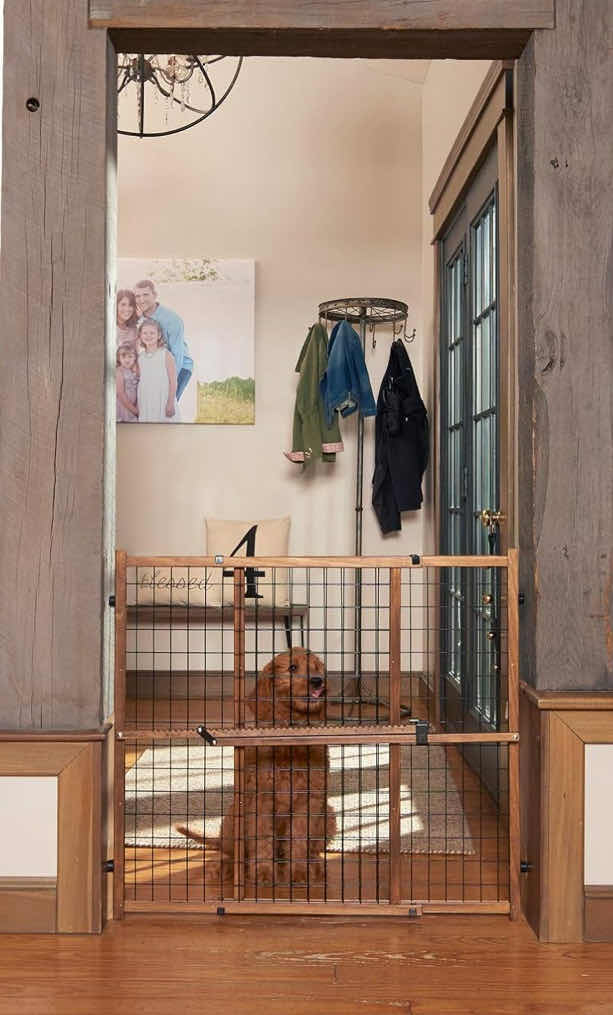 Photo 2 of NEW EVENFLO FARMHOUSE COLLECTION POSITION & LOCK TALL & WIDE BABY GATE, PRESSURE-MOUNTED 31”- 50” X H32” (MODEL #662)