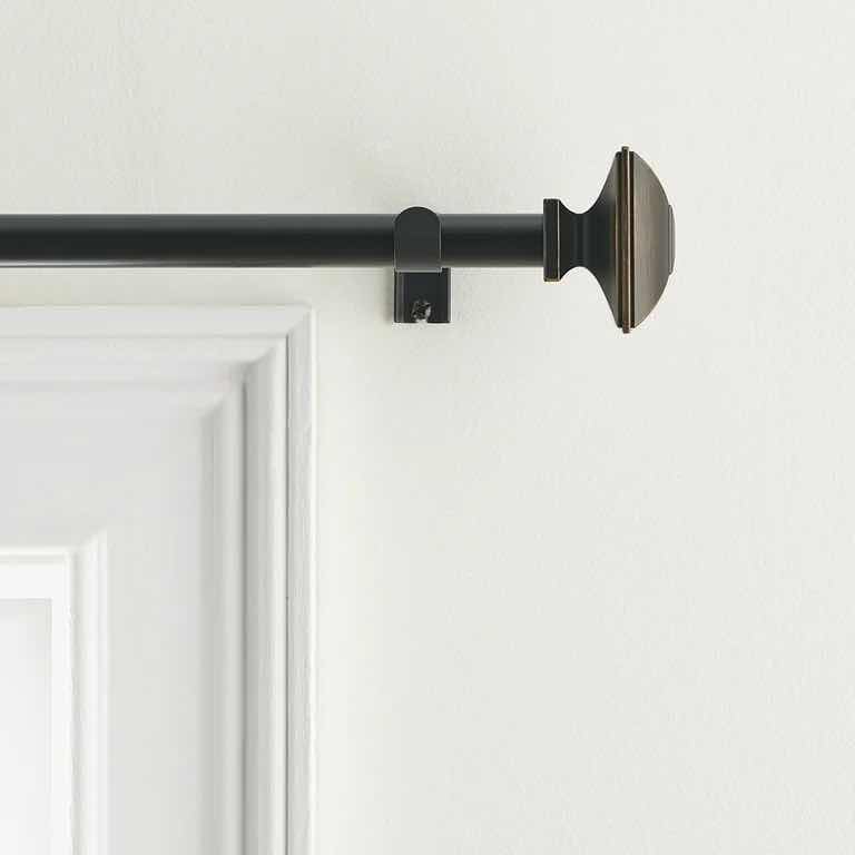 Photo 1 of NEW MAINSTAYS SQUARE 3/4” DIAMETER 30”- 84” ADJUSTABLE CURTAIN ROD, BLACK