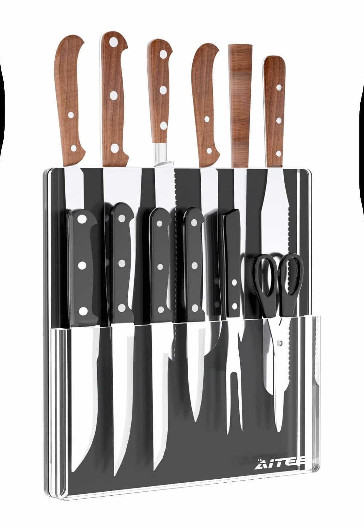 Photo 1 of NEW AITEE CLEAR ACRYLIC KNIFE HOLDER BLOCK 1” X 12” H12”