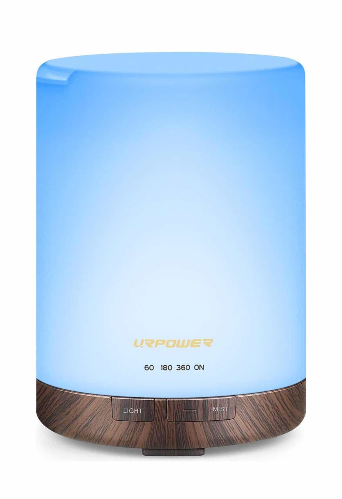 Photo 1 of NEW URPOWER 2ND GEN 300ML AROMA ESSENTIAL OIL DIFFUSER/NIGHT LIGHT/ULTRASONIC AIR COOL MIST HUMIDIFIER W AUTO SHUT OFF W 6/7 HOUR CONTINUOUS DIFFUSING & 4 TIMER SETTINGS (DARK BROWN BASE)