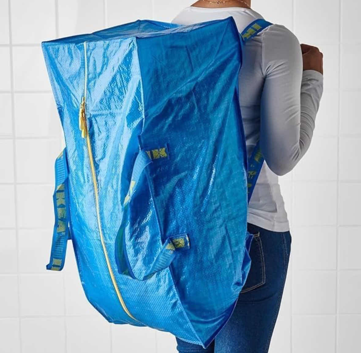 Photo 4 of NEW IKEA FRAKTA STORAGE BAG, BLUE, 6 PACK (901.491.48)