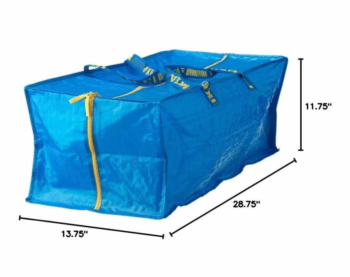 Photo 6 of NEW IKEA FRAKTA STORAGE BAG, BLUE, 6 PACK (901.491.48)