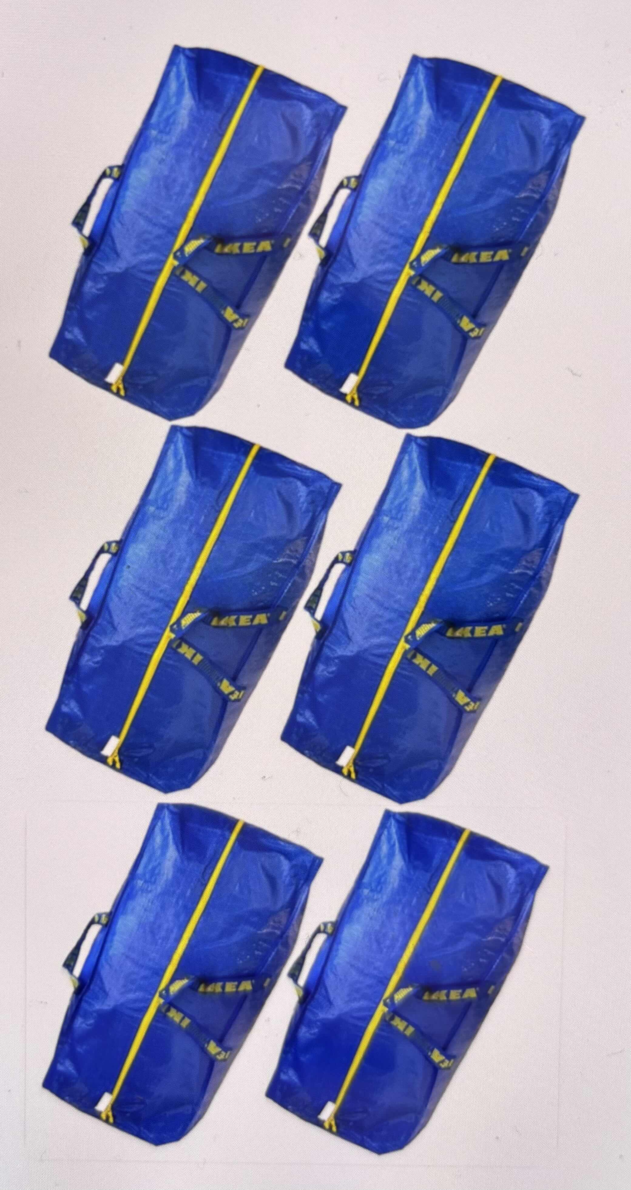 Photo 1 of NEW IKEA FRAKTA STORAGE BAG, BLUE, 6 PACK (901.491.48)