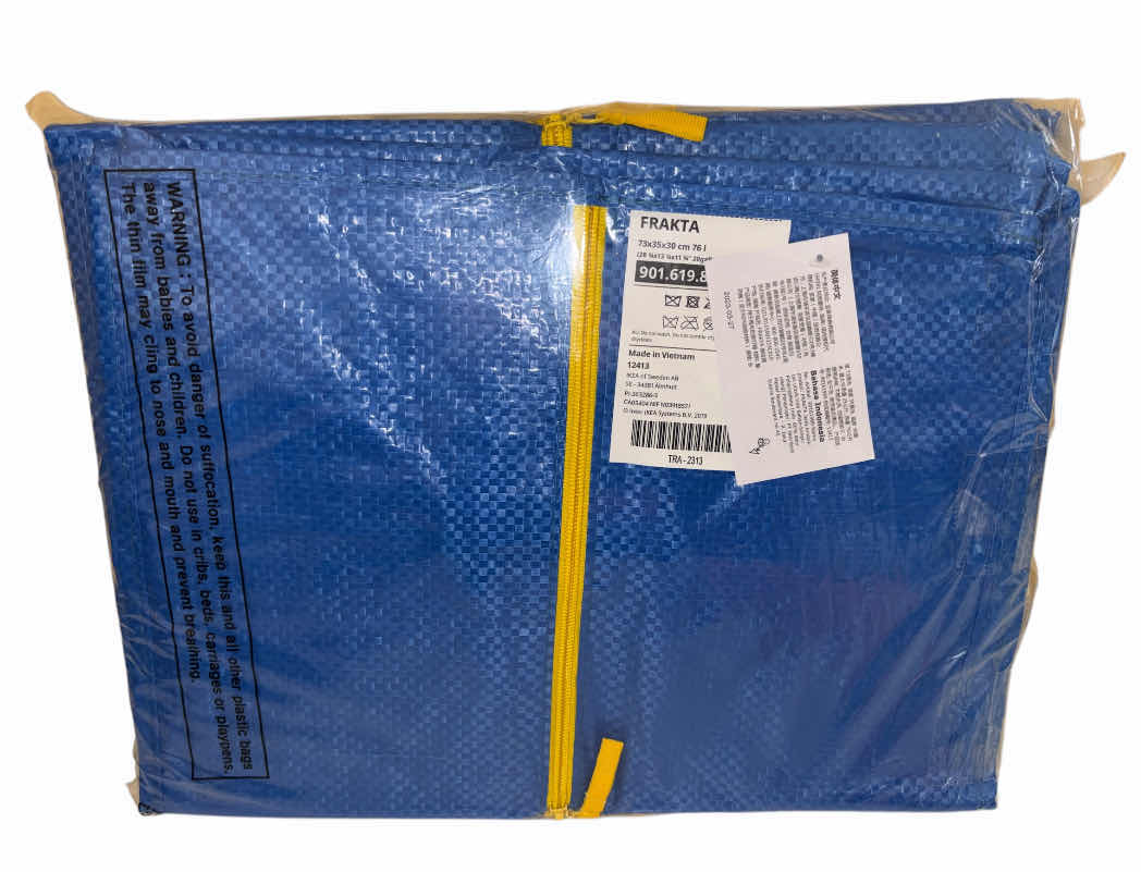 Photo 7 of NEW IKEA FRAKTA STORAGE BAG, BLUE, 6 PACK (901.491.48)