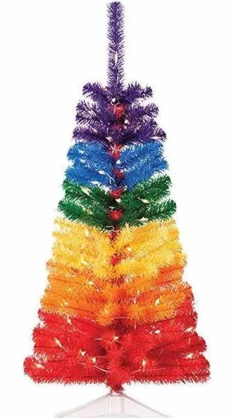 Photo 1 of NEW HOLIDAY TIME 4’ PRE-LIT RAINBOW FIR W CLEAR LIGHTS