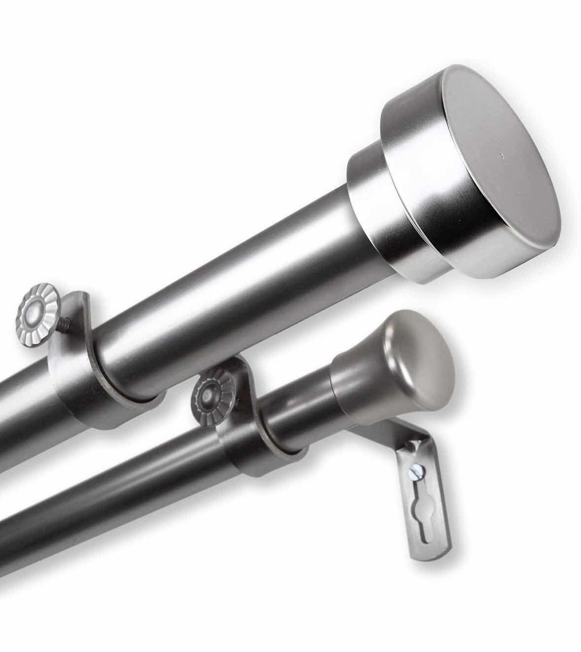 Photo 3 of NEW ROD DESYNE BONNET 1” DOUBLE ROD 48”- 84”, SATIN NICKEL DOUBLE CURTAIN ROD SET (100-37-485-D)