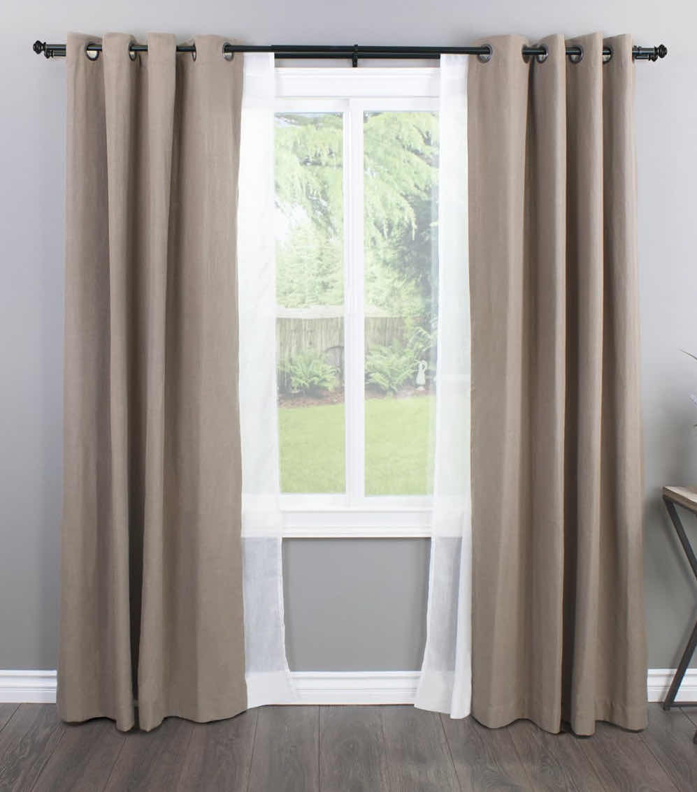 Photo 1 of NEW DECOPOLITAN URN TELESCOPING DOUBLE DRAPERY ROD SET, 72”- 144, ANTIQUE BRONZE