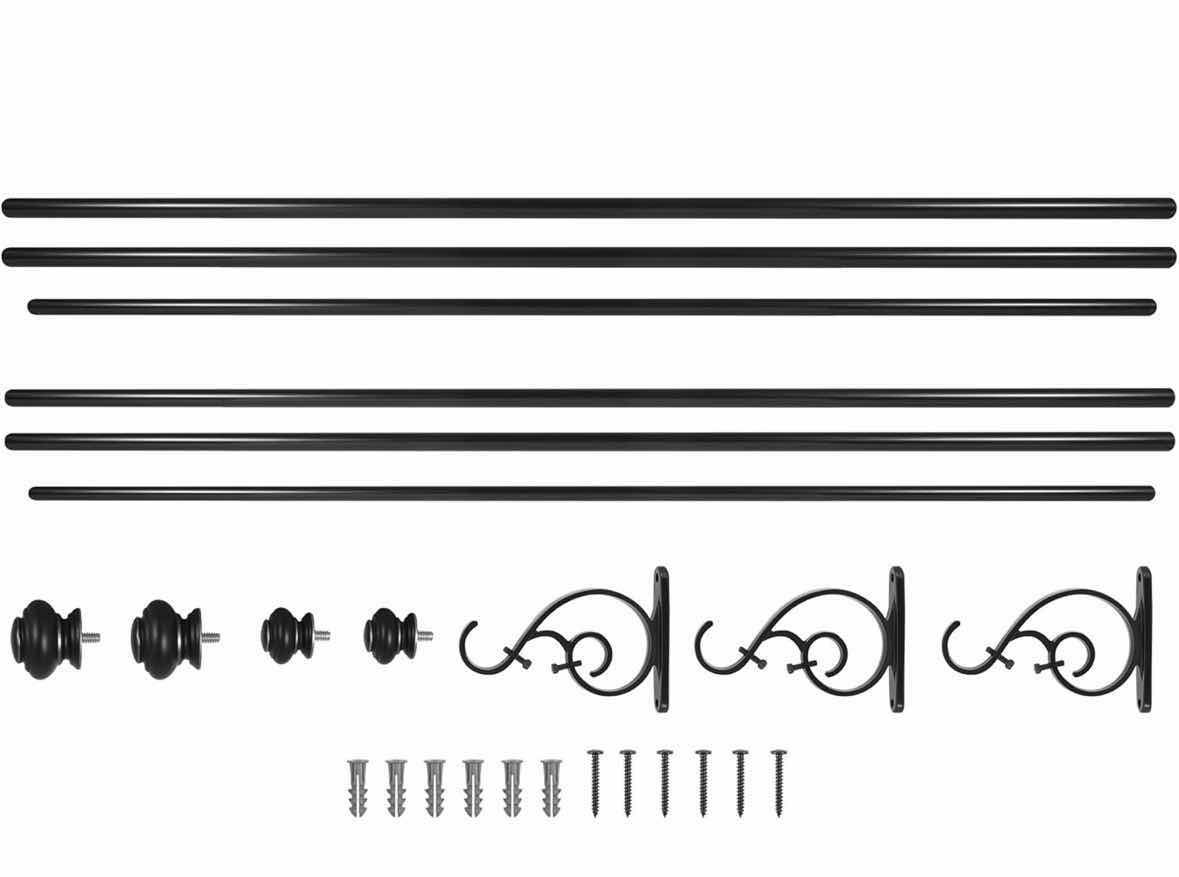 Photo 5 of NEW DECOPOLITAN URN TELESCOPING DOUBLE DRAPERY ROD SET, 72”- 144, ANTIQUE BRONZE