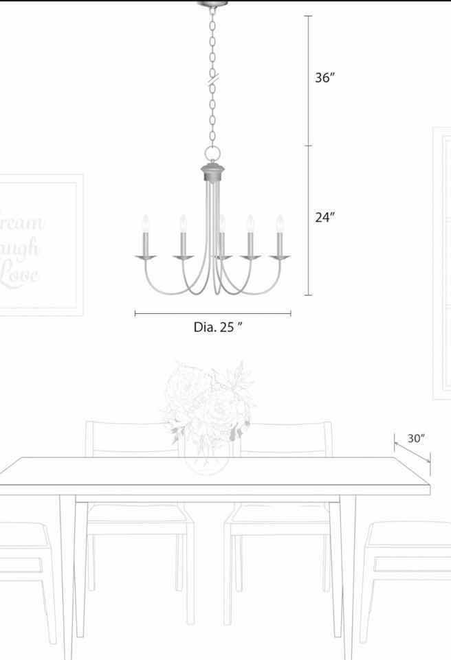 Photo 1 of NEW 5-LIGHT CHANDELIER, BLACK FINISH