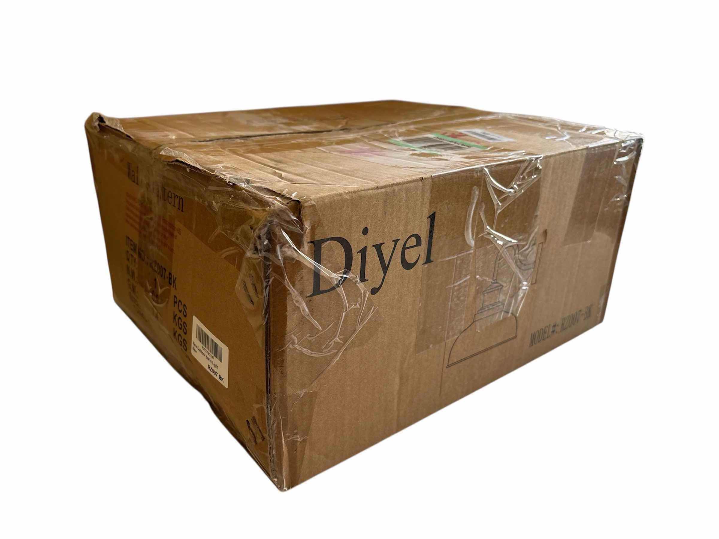 Photo 1 of NEW DIYEL OUTDOOR GOOSENECK BARN LIGHT FIXTURE, BLACK/GOLD (RZ007 BK)