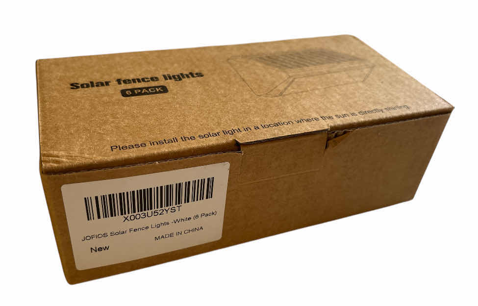 Photo 1 of NEW JOFIOS 6-PACK SOLAR FENCE LIGHTS, 8 MODES/WATERPROOF (WHITE SHELL)