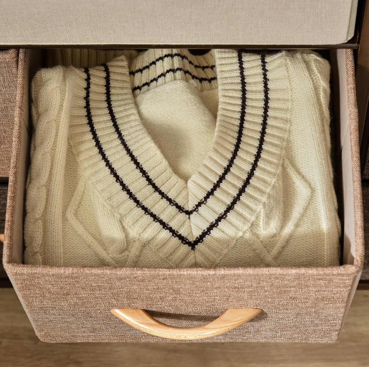 Photo 1 of HOMCOM 7-DRAWER DRESSER, 3-TIER FABRIC CHEST OF DRAWERS STORAGE ORGANIZER W STEEL FRAME, WOODEN TOP (MAPLE WOOD)