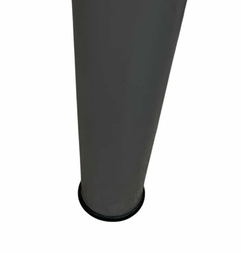 Photo 1 of IKEA VIKA AMON TABLE 23.5” X 47.5 H29” (DARK WOOD FINISH W GRAY METAL LEGS)