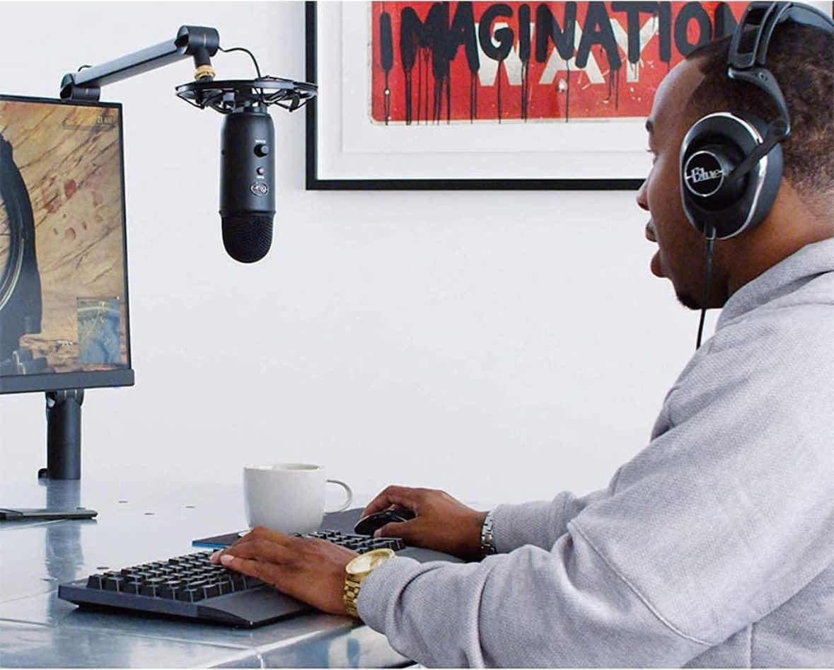 Photo 1 of LOGITECH CREATORS BLUE YETICASTER PRO BROADCAST YETI USB MICROPHONE FOR GAMING/PODCASTING/STREAMING & COMPASS MIC BOOM ARM