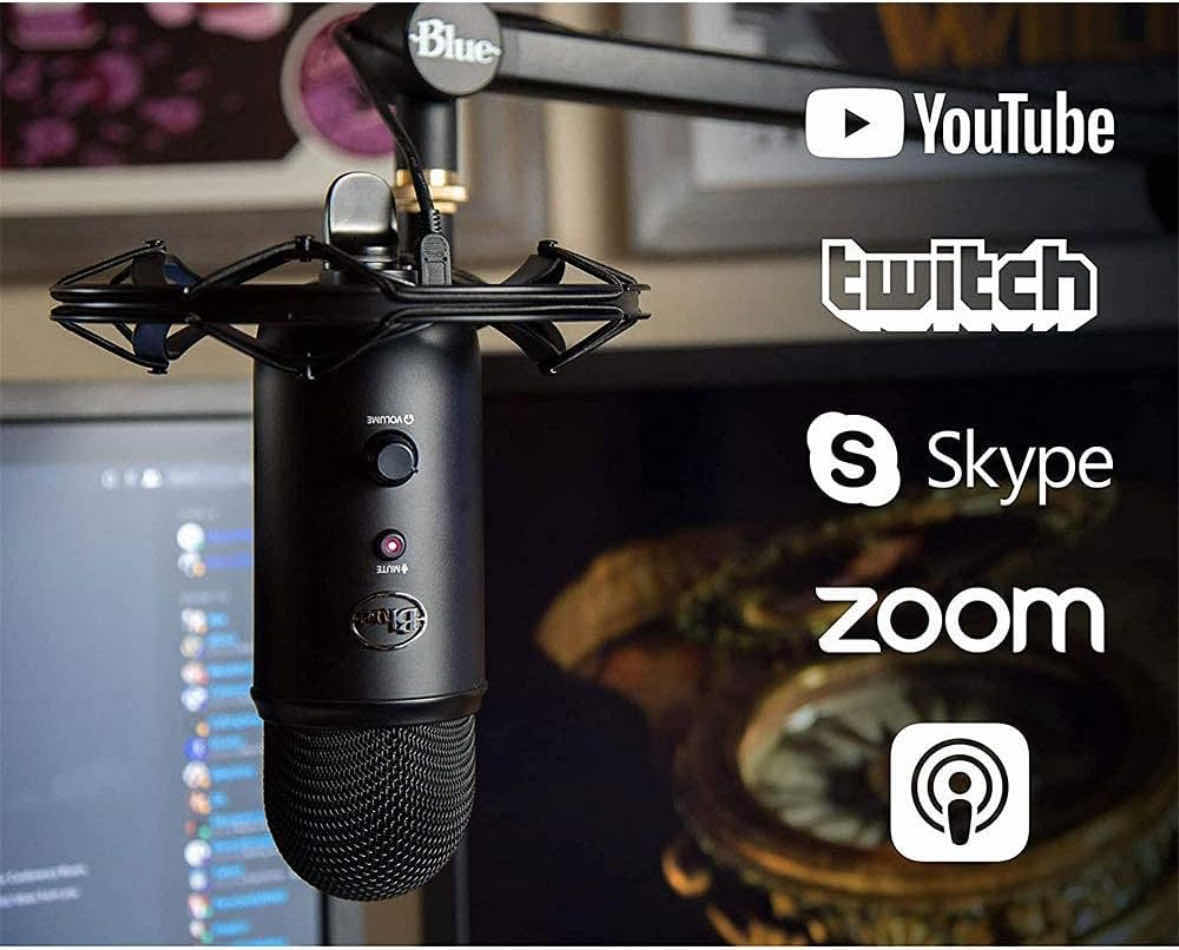 Photo 1 of LOGITECH CREATORS BLUE YETICASTER PRO BROADCAST YETI USB MICROPHONE FOR GAMING/PODCASTING/STREAMING & COMPASS MIC BOOM ARM