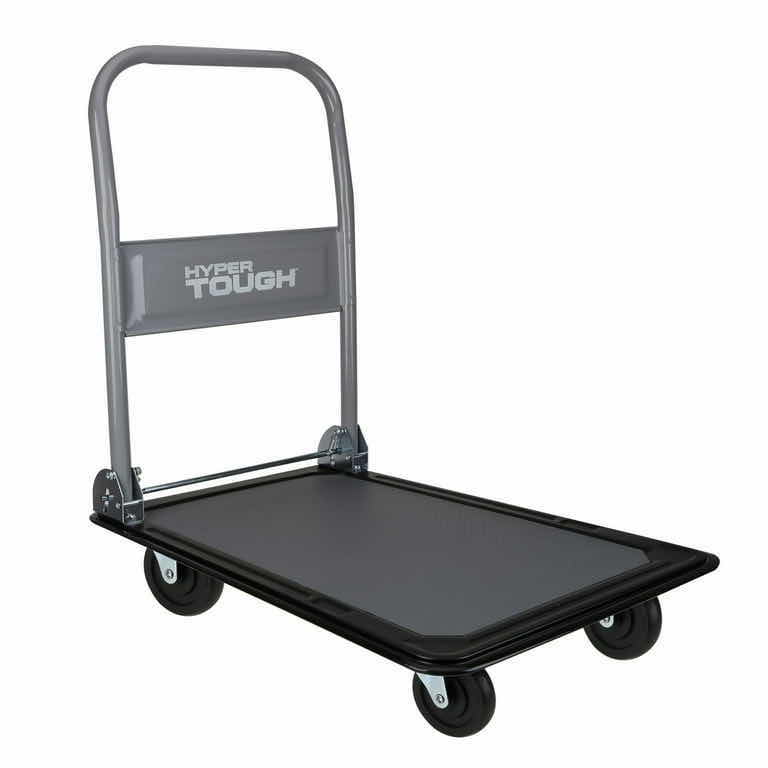 Photo 1 of HYPER TOUGH 300 LB CAPACITY HEAVY DUTY FOLDING UTILITY ROLLING CART (BLACK/GRAY)