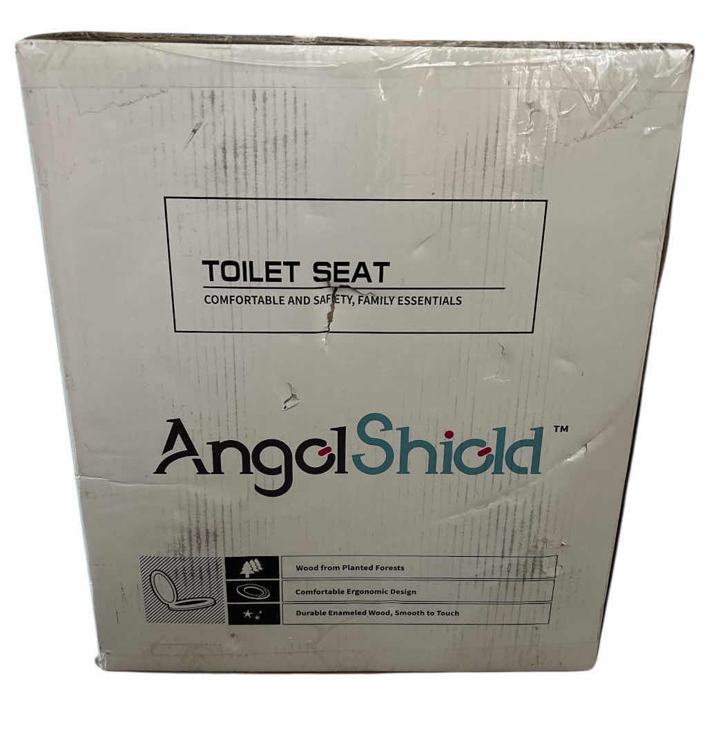 Photo 1 of NEW ANGEL SHIELD TOILET SEAT W ZINC ALLOY HINGES, QUIET CLOSE QUICK RELEASE, WOOD MOLDED UV LID, EASY CLEAN (ROUND, DARK GREEN)