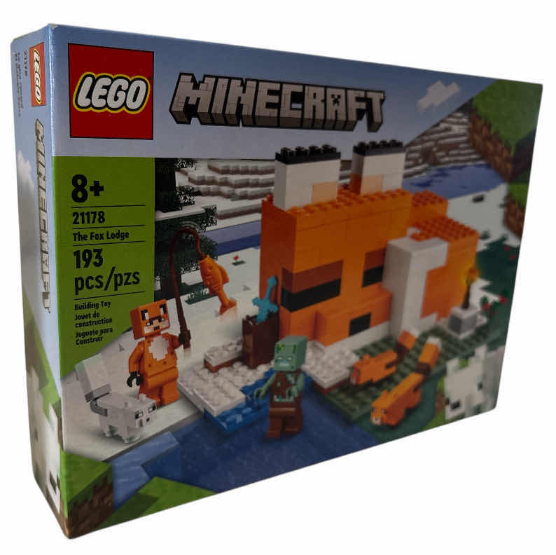 Photo 1 of NEW LEGO MINECRAFT ‘THE FOX LODGE’ BUILDING SET, 193 PCS (21178)