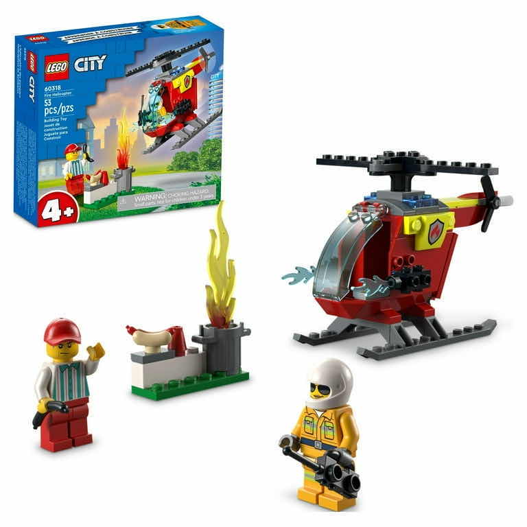Photo 1 of NEW LEGO CITY ‘FIRE HELICOPTER’ BUILDING TOY, 53 PCS (60318)