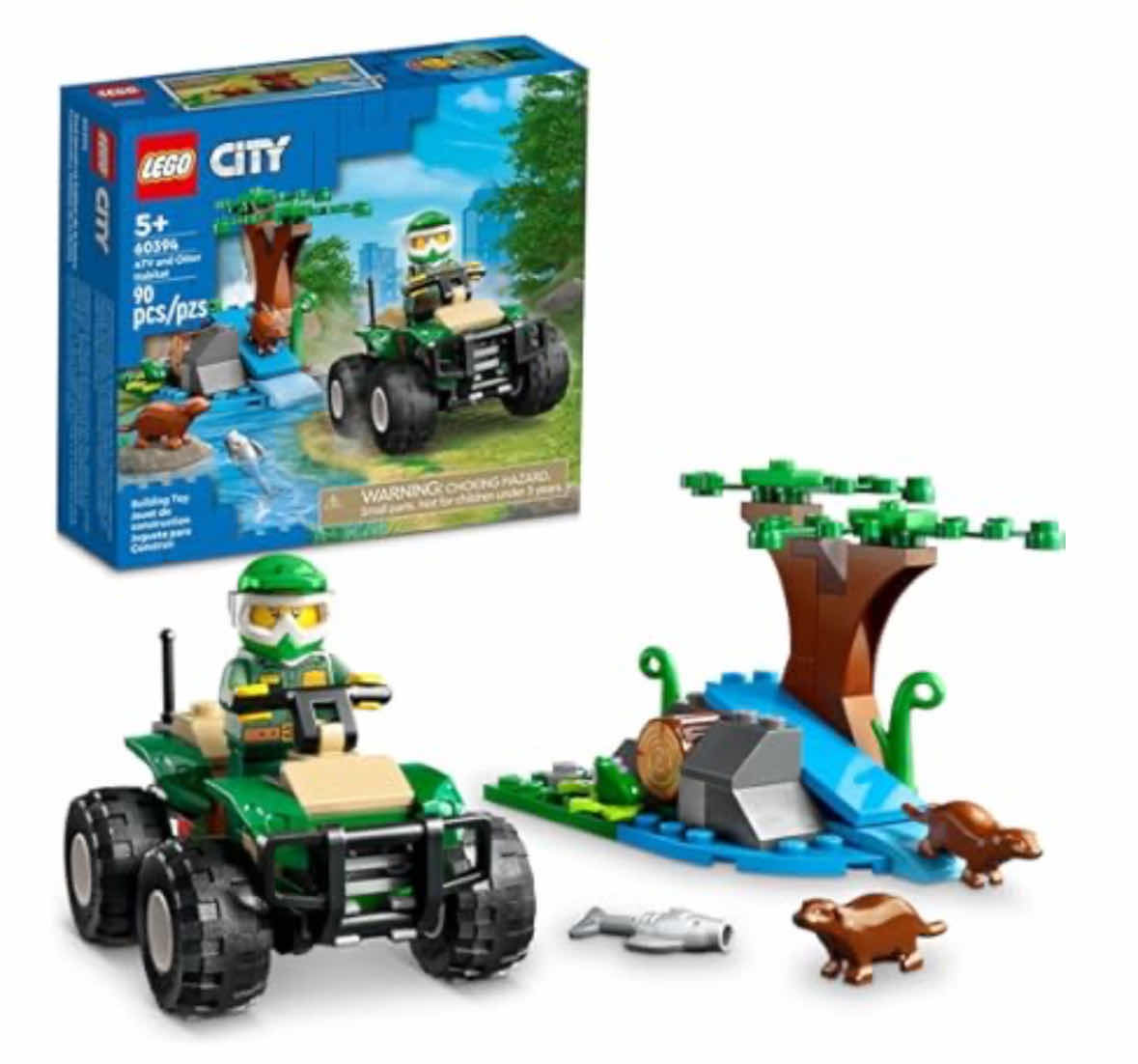 Photo 1 of NEW LEGO CITY ‘ATV AND OTTER HABITAT’ BUILDING TOY SET, 90 PCS (60394)