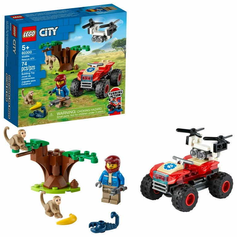 Photo 1 of NEW LEGO CITY ‘WILDLIFE RESCUE ATV’ BUILDING TOY SET, 74 PCS (60300)